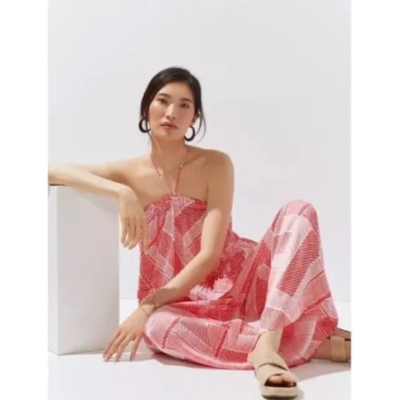 NWT Anthropologie Maeve Adjustable Halter Top and Pull-On Pants Set M - Picture 2 of 6